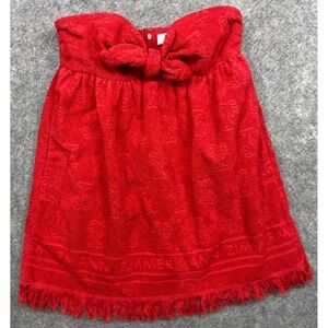 Zimmermann Alight Strapless Terry Jacquard Dress Red 3 US 10